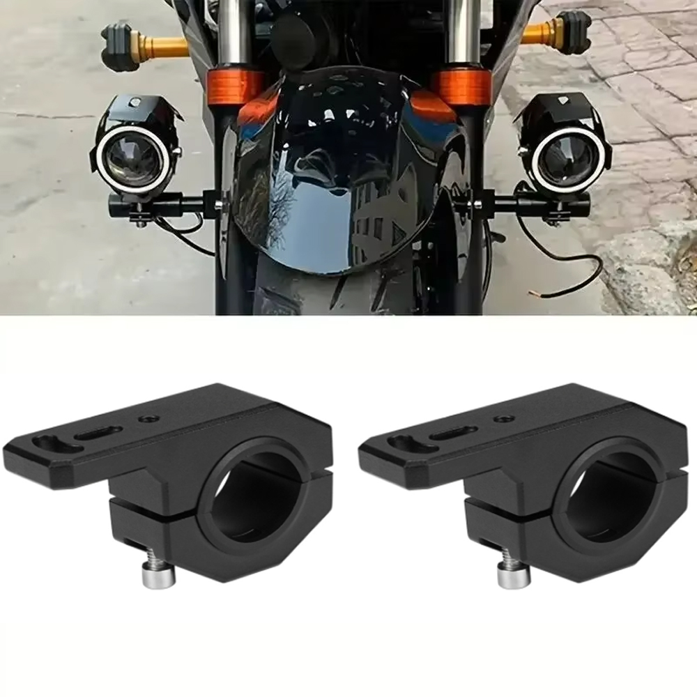 Outdoor Lighting Milwaukee - ขายึดไฟหน้ามอเตอร์ไซค์ 2 ชิ้น ขายึดไฟสปอตไลท์แบบสากล ขายึดไฟตัดหมอกมอเตอร์ไซค์ อุปกรณ์เสริมสำหรับไฟหน้า