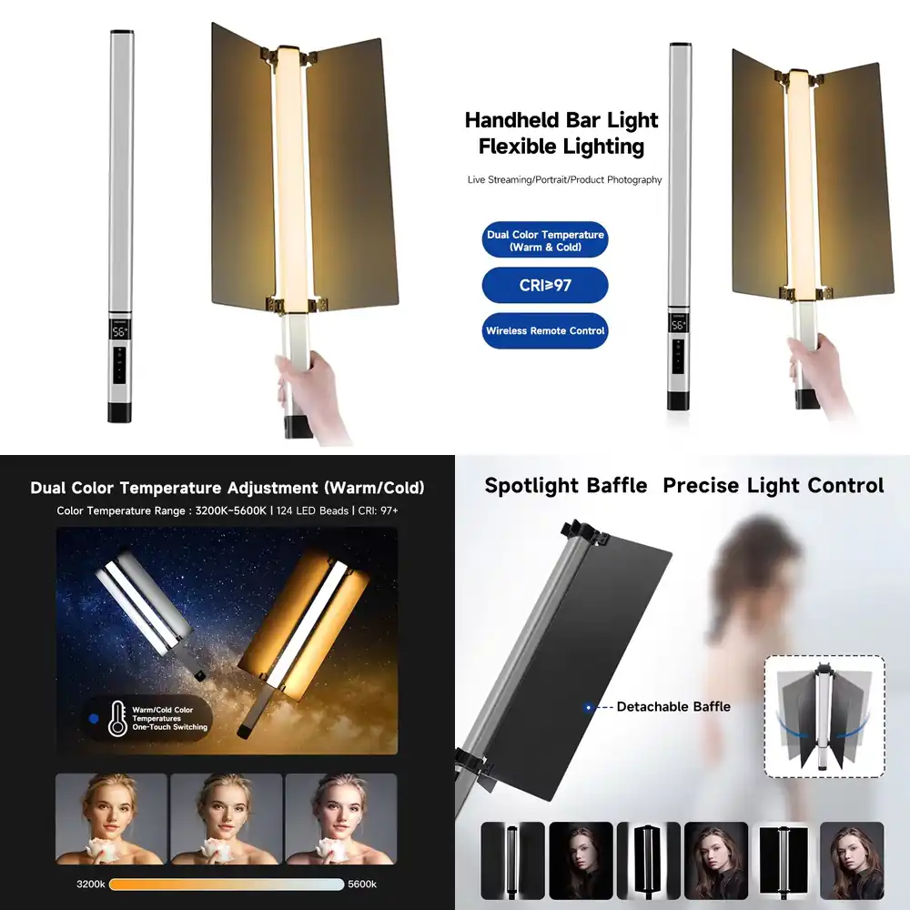 Outdoor Lighting Video Shooting - ไฟ RGB แบบพกพาสำหรับถ่ายภาพกลางคืนกลางแจ้ง ไฟ LED แบบถือได้