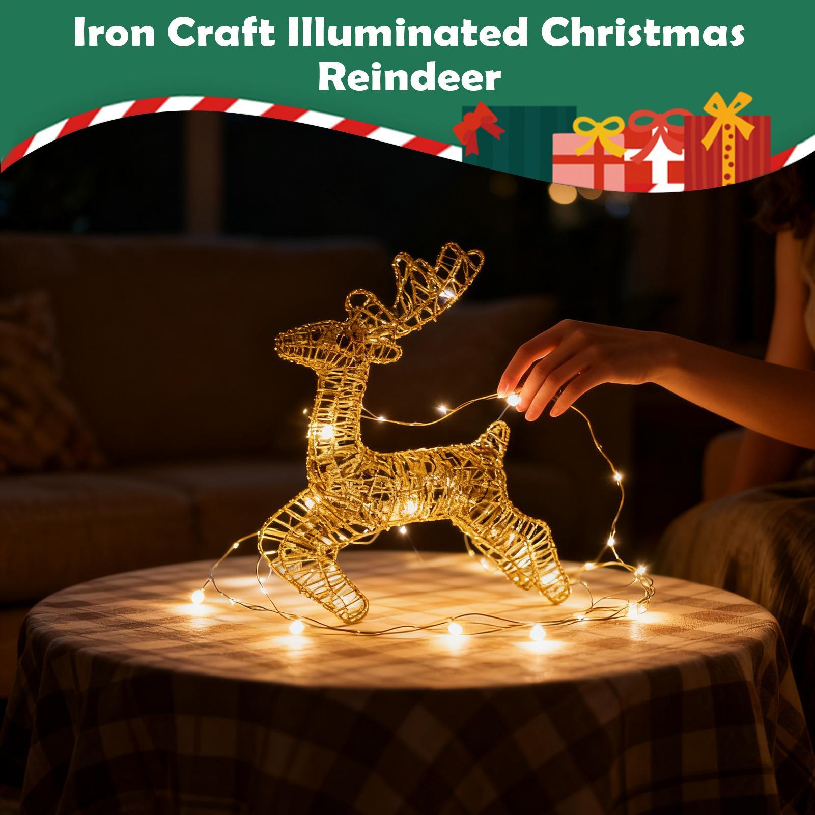 Outdoor Lighting Front Yard - กวางเรืองแสงประดับตกแต่งคริสต์มาส พร้อมไฟในตัว เหมาะสำหรับตกแต่งภายในและภายนอกบ้าน สวน สนามหญ้า ระเบียง