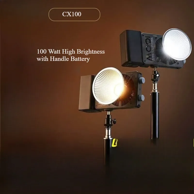 Outdoor Lighting Video Shooting - ไฟเติมแบบพกพา CINEPEER CX100 100W สำหรับการถ่ายวิดีโอในร่ม/กลางแจ้ง แสงสำหรับถ่ายภาพถ่ายทอดสด