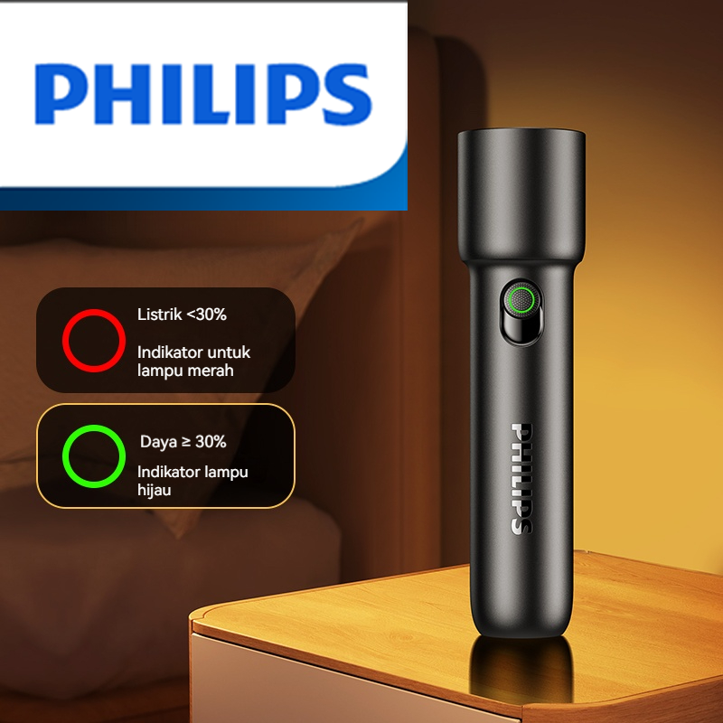 Outdoor Lighting Philips - Philips 2024ใหม่ EDC ไฟฉายพกพาแบบชาร์จไฟได้ไฟฉายกันน้ำสำหรับ defensa ส่วนบุคคลการป้องกันตัวเดินป่าตั้งแคมป์