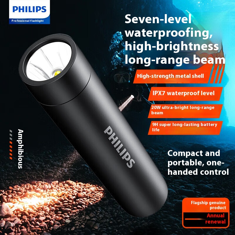 Outdoor Lighting Philips - Philips ใหม่ไฟฉายความเข้มสูงโคมไฟกันน้ํากลางแจ้ง 1500 Lumens Sfl2202-Ipx7 กันน้ํา