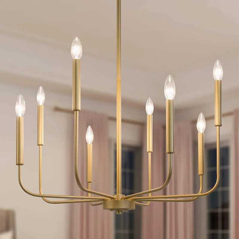 Outdoor Lighting Pendant - โคมไฟระย้าเหล็กทรงกิ่งหรูหราทันสมัยสไตล์อเมริกันห้องนั่งเล่นร้านอาหารห้องนอนระเบียงโคมไฟระย้า LED โคมไฟการตกแต่งบ้าน