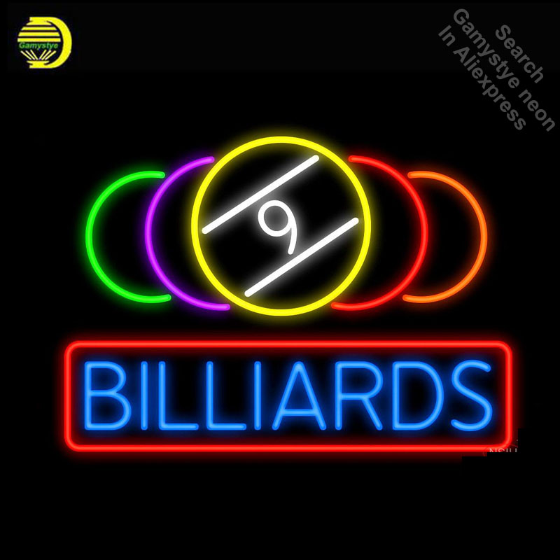 Outdoor Lighting For Store - 9 ลูกบิลเลียดจริงนีออนแก้วป้ายนีออนหลอดไฟนีออน Store หลอดแก้ว Handcraft สันทนาการโฆษณาของขวัญเกมห้อง