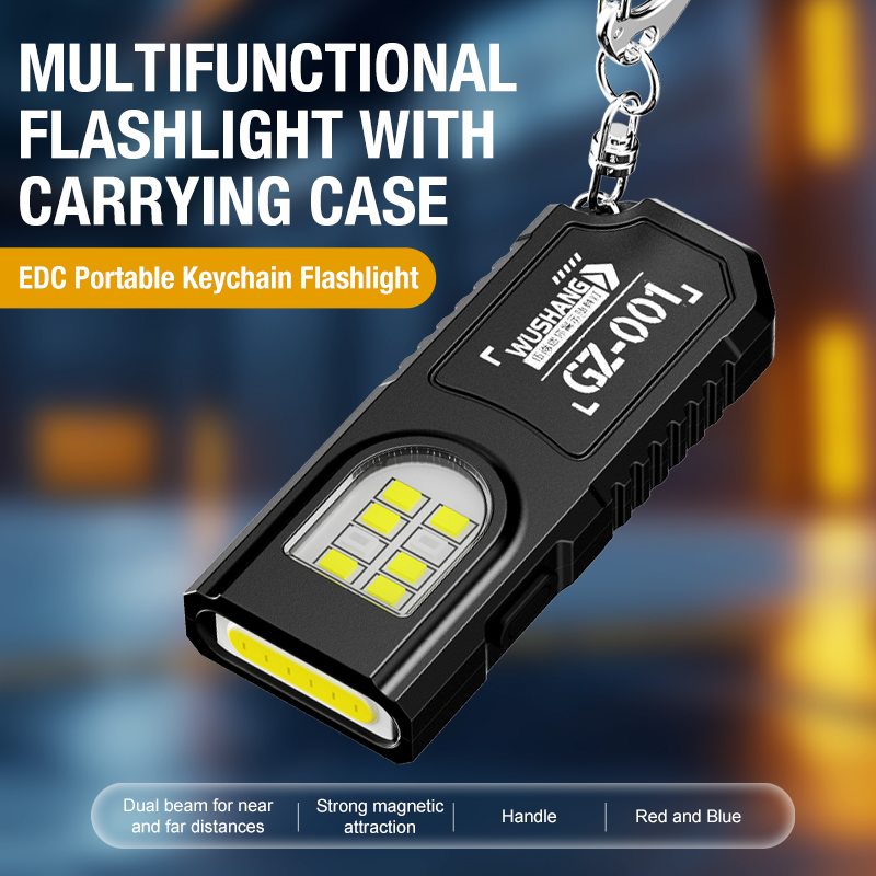 Outdoor Lighting Electric - ไฟฉายพกพาแบบพวงกุญแจ LED COB ชาร์จ USB ได้