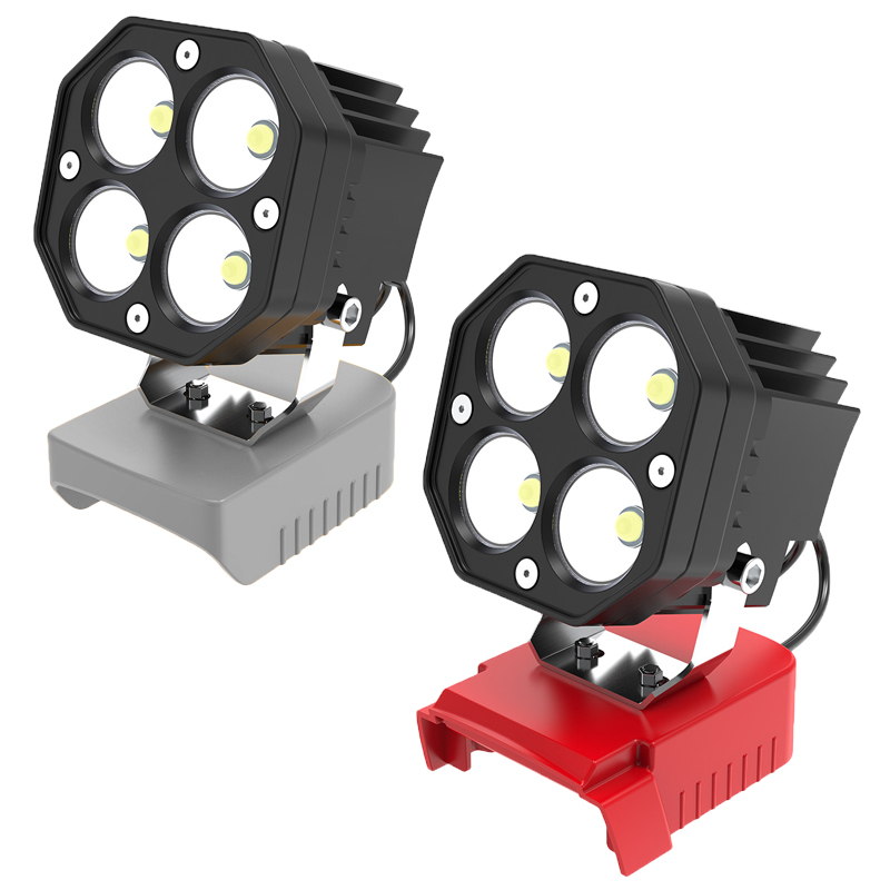 Outdoor Lighting Milwaukee - ไฟส่องสว่างแบบพกพาไร้สายสำหรับไซต์ก่อสร้าง ไฟ LED สำหรับงานก่อสร้าง ใช้กับแบตเตอรี่ Milwaukee/DL