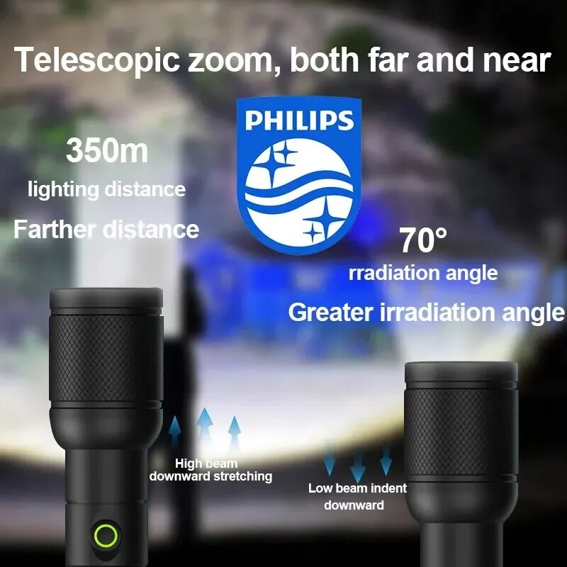 ไฟฉายซูมออปติคอล Philips 6168  - Outdoor Lighting Philips บทวิจารณ์และราคา