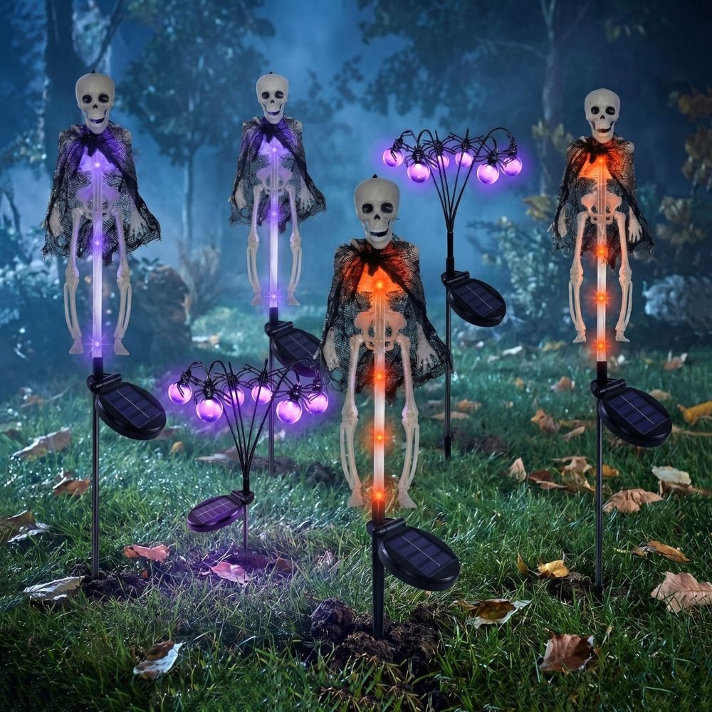 โครงกระดูกแสงสีม่วง ตกแต่งฮาโล - Outdoor Lighting Front Yard บทวิจารณ์และราคา