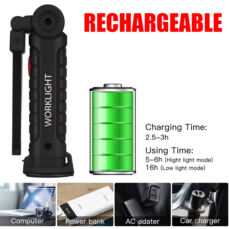 ไฟฉาย LED แบบพกพาพร้อมตะขอแม่เ - Outdoor Lighting For Camping บทวิจารณ์และราคา