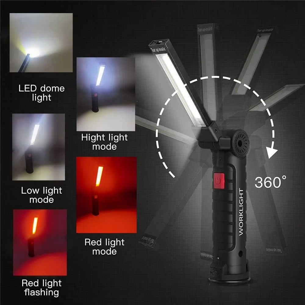 แบบพกพา COB ไฟฉาย LED USB ชาร์ - Outdoor Lighting For Camping บทวิจารณ์และราคา