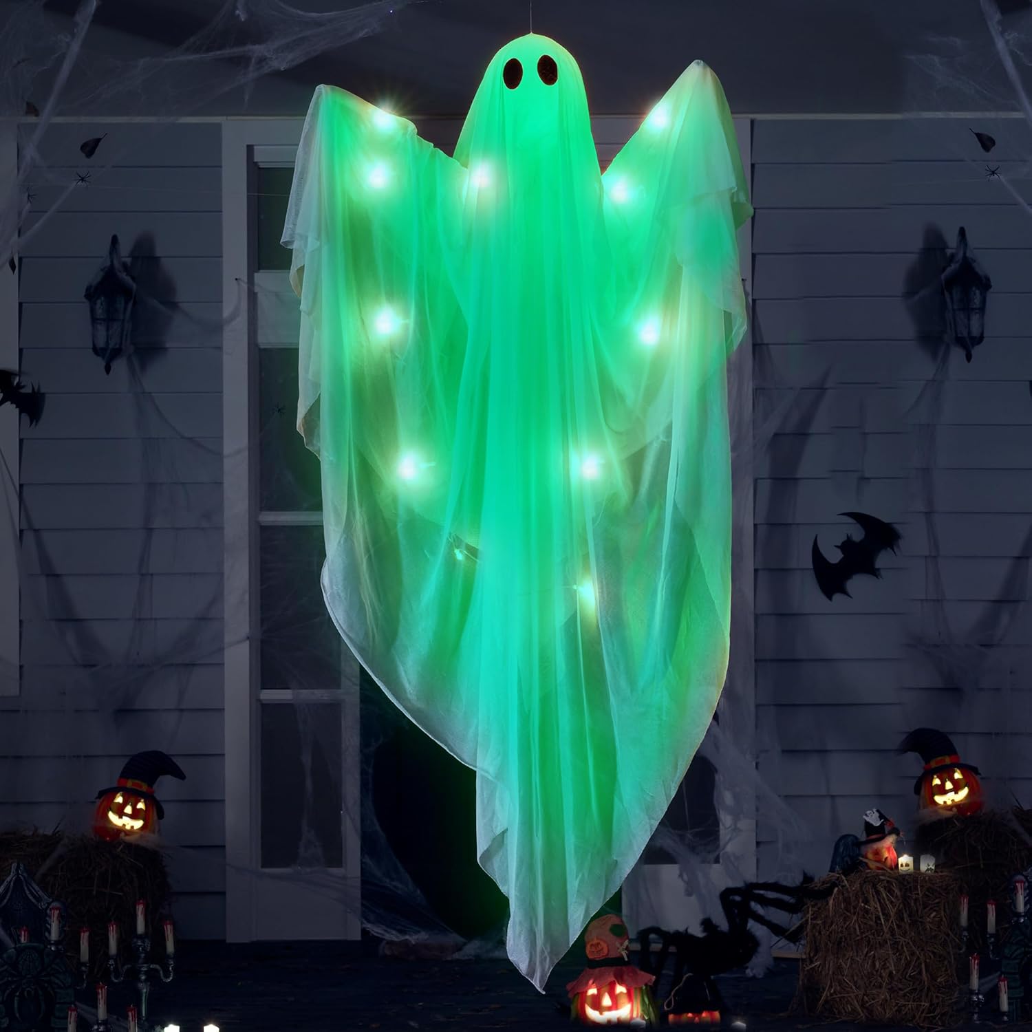 ไฟแขวนฮาโลวีนรูปผีพร้อมไฟ LED  - Outdoor Lighting Front Yard บทวิจารณ์และราคา