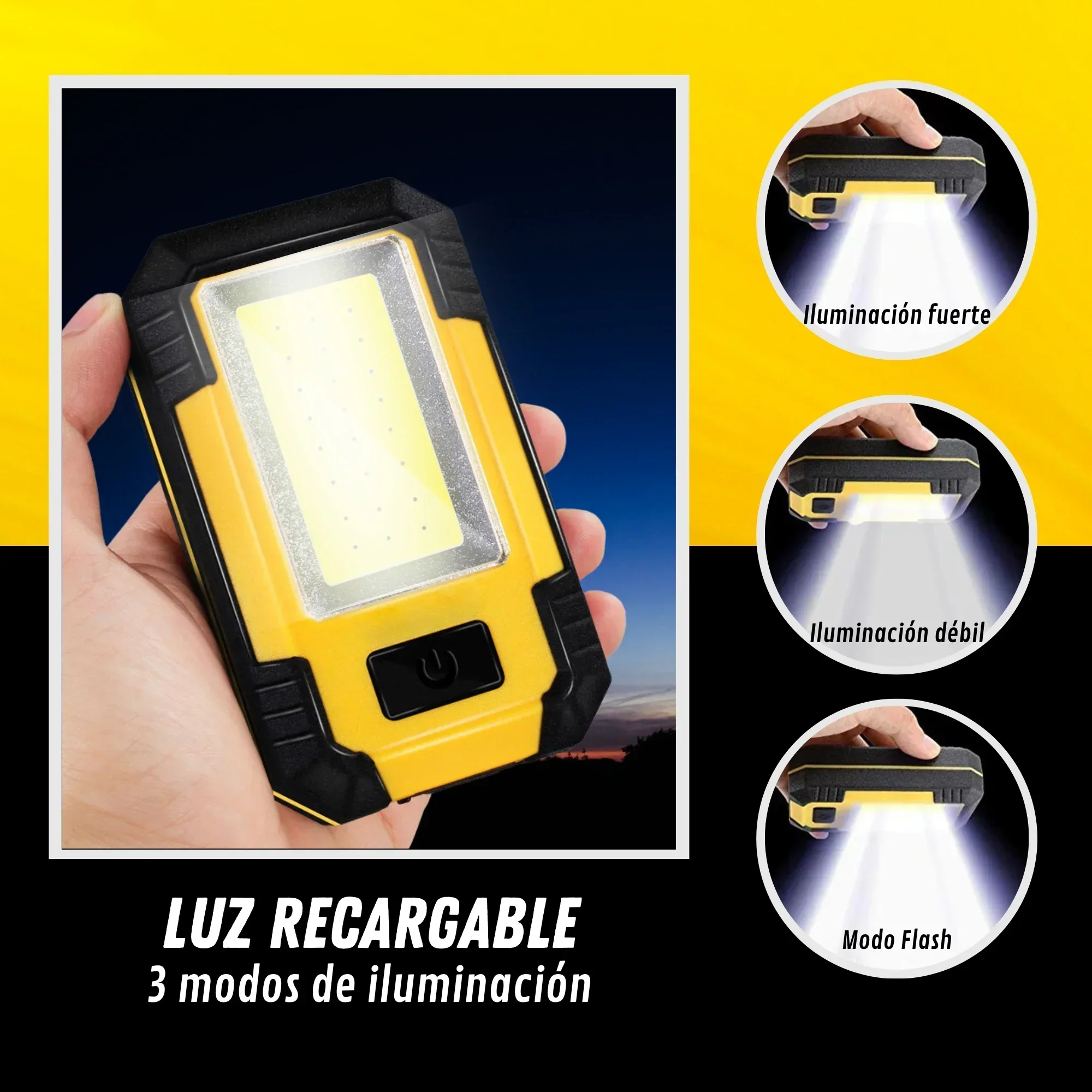 ไฟฉายพกพาแบบชาร์จได้ 4000mAh ค - Outdoor Lighting For Camping บทวิจารณ์และราคา
