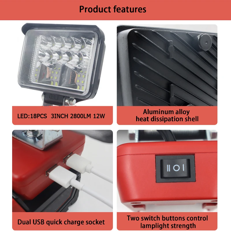 ZWINCKY 12W ไฟ LED ทํางานสําหร - Outdoor Lighting Milwaukee บทวิจารณ์และราคา