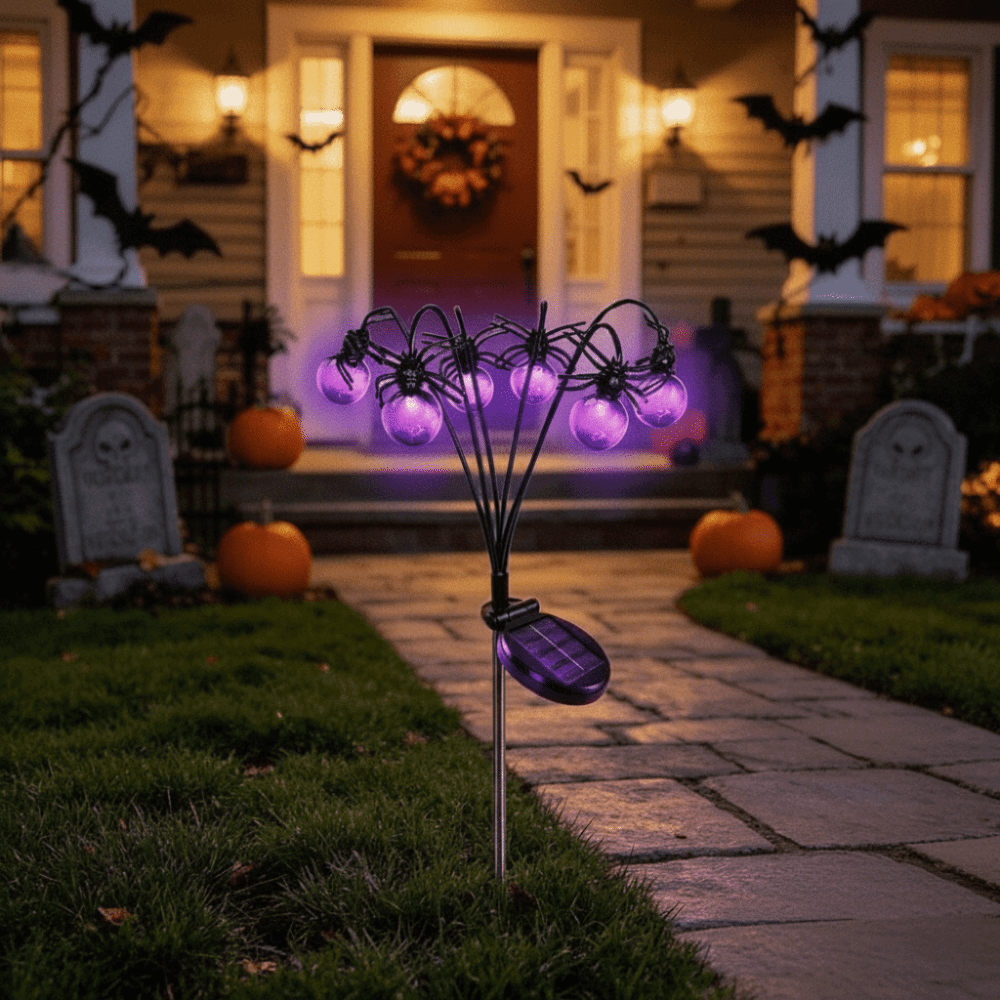ไฟสีม่วงตกแต่งฮาโลวีน รูปทรงแม - Outdoor Lighting Front Yard บทวิจารณ์และราคา