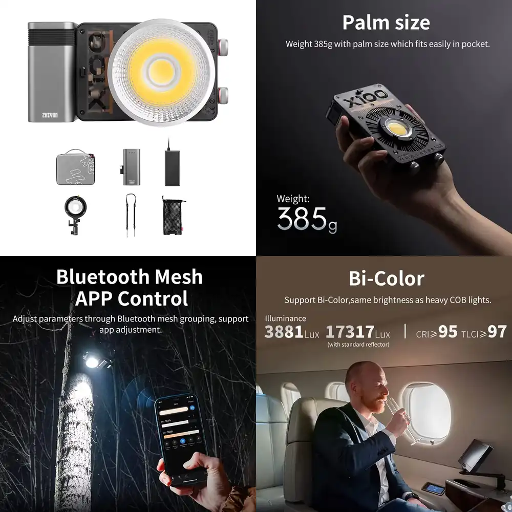 ไฟวิดีโอ LED สองสี Zhiyun Molu - Outdoor Lighting Video Shooting บทวิจารณ์และราคา