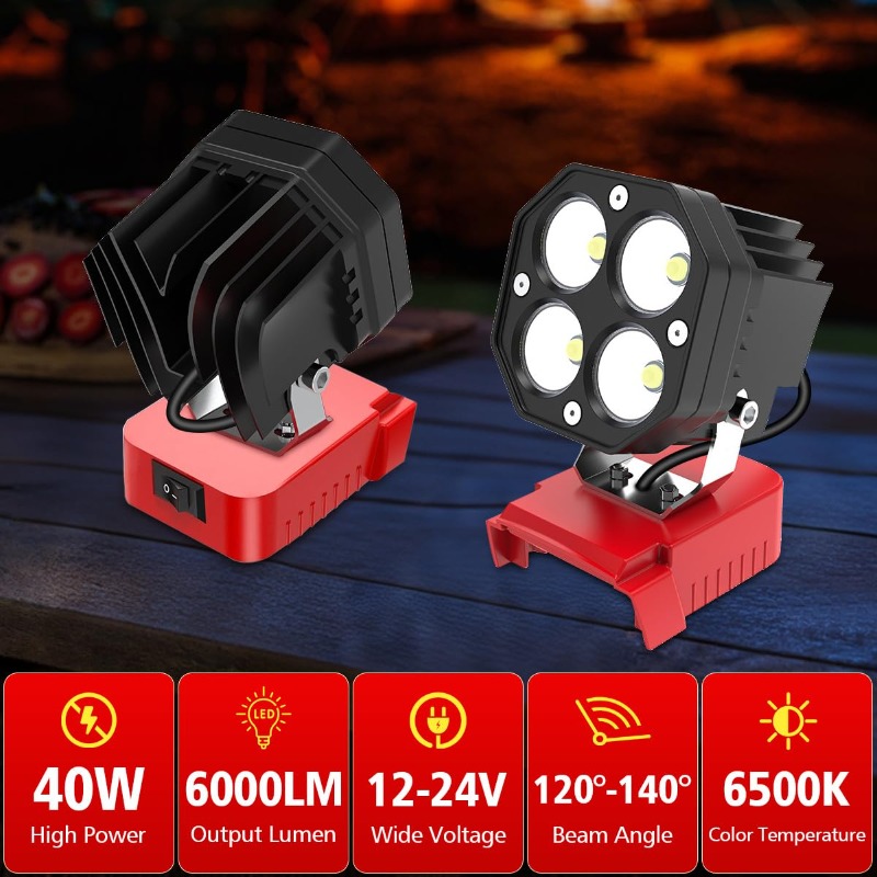 ไฟส่องสว่างแบบพกพาไร้สายสำหรับ - Outdoor Lighting Milwaukee บทวิจารณ์และราคา